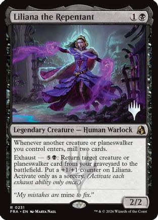 Liliana the Repentant (PPFRA-231) [Promo Pack: Reality Fracture]