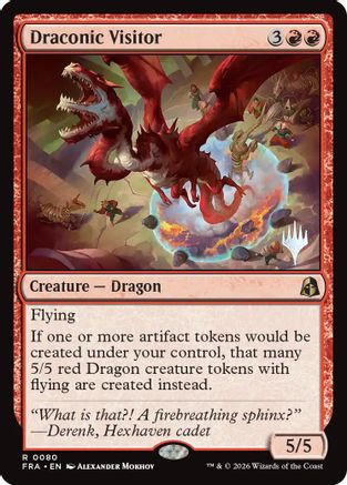 Draconic Visitor (PPFRA-080) [Promo Pack: Reality Fracture] Foil