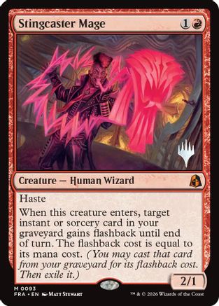 Stingcaster Mage (PPFRA-093) [Promo Pack: Reality Fracture] Foil