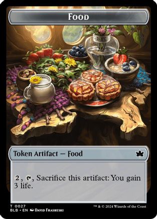Food // Clue Token Double-Sided Token (SOS-27 // 14) [Secrets of Strixhaven] Foil