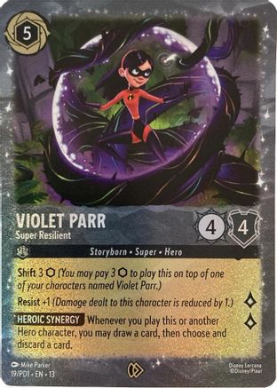 (019)  Violet Parr - Super Resilient - Disney Lorcana Promo Cards  Holofoil