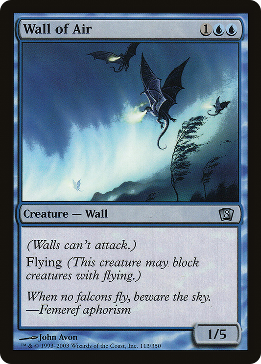 Wall of Air (8ED-113★) - Eighth Edition Foil