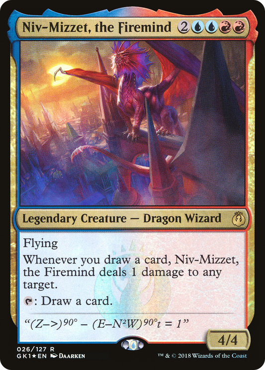 Niv-Mizzet, the Firemind (GK1-026) - GRN Guild Kit Foil