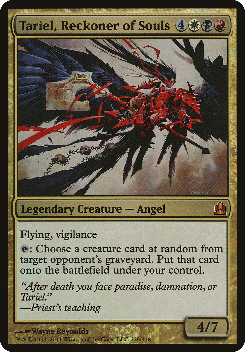 Tariel, Reckoner of Souls (OCMD-229) - Commander 2011 Oversized Foil