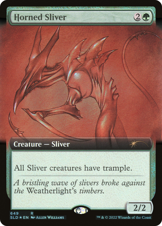 Horned Sliver (SLD-649) - Secret Lair Drop: (Extended Art) Foil