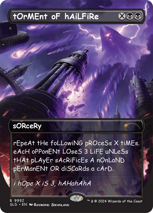 Torment of Hailfire  (Borderless)(SLD-9992) - Secret Lair Drop