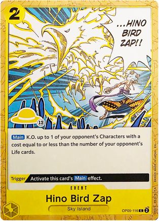 (OP05-116) Hino Bird Zap (Luffy Deck) - Set Sail Deck Set - Normal