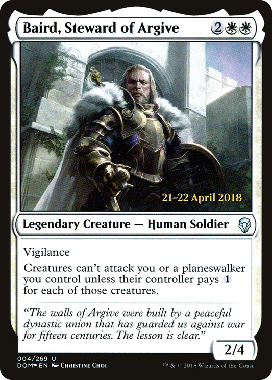 Baird, Steward of Argive (PRE-04S) - Dominaria Promos (Prerelease) Foil