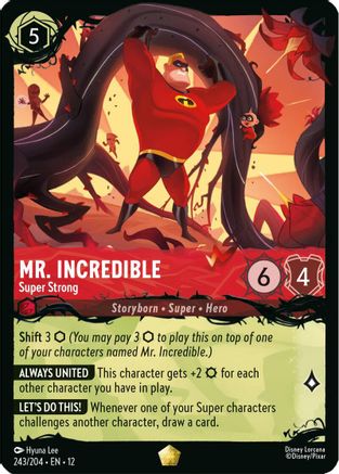 (243/204)  Mr. Incredible - Super Strong - Illumineer's Quest: The Great Hunny Rescue  Cold Foil