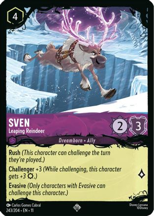 (243/204)  Sven - Leaping Reindeer - Illumineer's Quest: The Great Hunny Rescue  Cold Foil