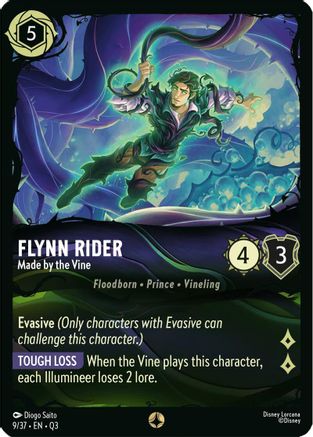 (009/37)  Flynn Rider - Made by the Vine - Illumineer's Quest: The Great Hunny Rescue  Normal