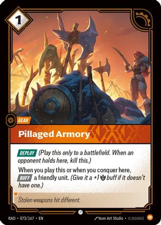 (073/167) Pillaged Armory - Radiance Foil