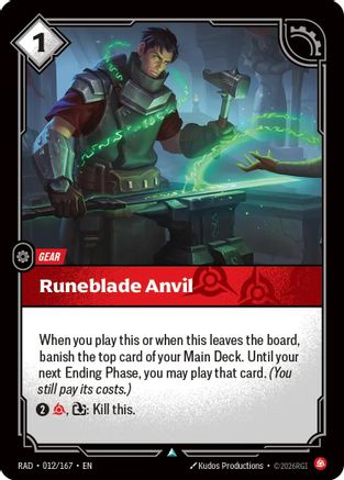 (012/167) Runeblade Anvil - Radiance Foil