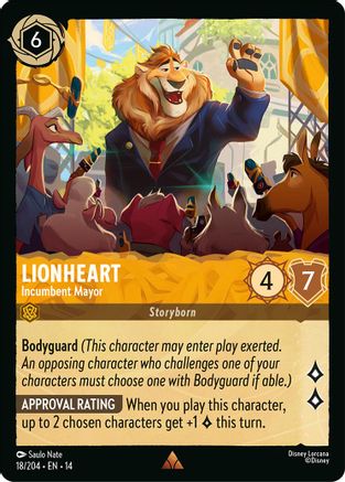 (018/204)  Lionheart - Incumbent Mayor - Hyperia City  Normal