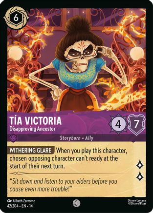 (042/204)  Tia Victoria - Disapproving Ancestor - Hyperia City  Cold Foil