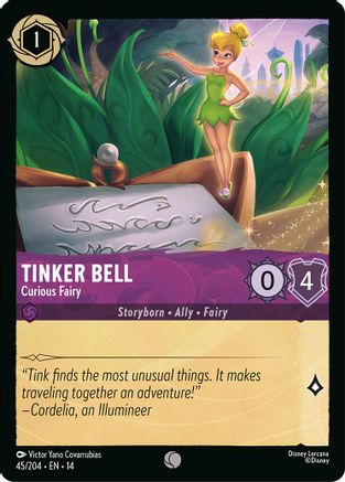 (045/204)  Tinker Bell - Curious Fairy - Hyperia City  Cold Foil