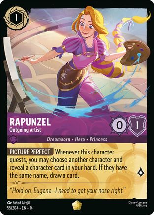 (055/204)  Rapunzel - Outgoing Artist - Hyperia City  Normal