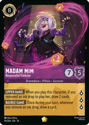 (059/204)  Madam Mim - Resourceful Trickster - Hyperia City  Holofoil