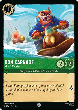 (070/204)  Don Karnage - Khan's Courier - Hyperia City  Normal