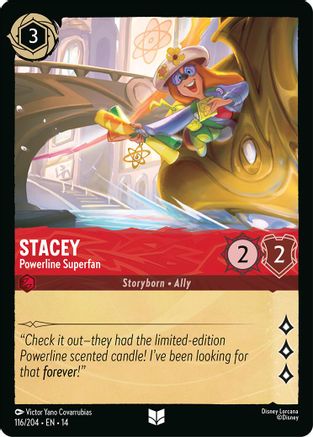 (116/204)  Stacey - Powerline Superfan - Hyperia City  Cold Foil