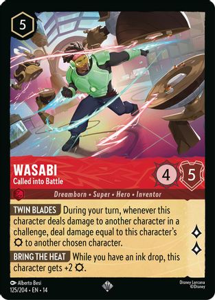 (125/204)  Wasabi - Called into Battle - Hyperia City  Cold Foil