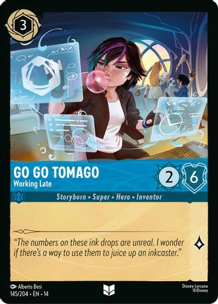 (145/204)  Go Go Tomago - Working Late - Hyperia City  Cold Foil