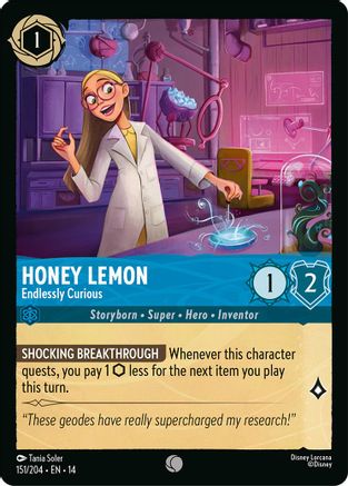 (151/204)  Honey Lemon - Endlessly Curious - Hyperia City  Cold Foil