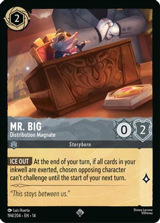 (194/204)  Mr. Big - Distribution Magnate - Hyperia City  Cold Foil