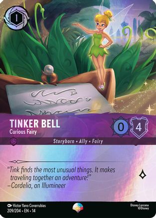 (209/204)  Tinker Bell - Curious Fairy (Epic) - Hyperia City  Holofoil