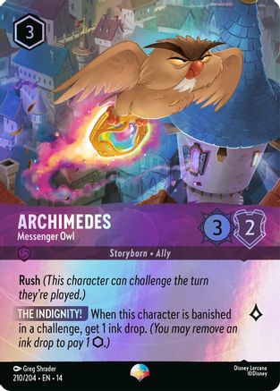 (210/204)  Archimedes - Messenger Owl (Epic) - Hyperia City  Holofoil