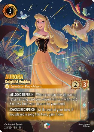 (223/204)  Aurora - Delightful Musician (Enchanted) - Hyperia City  Holofoil