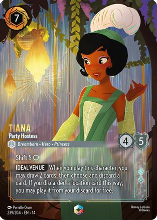 (239/204)  Tiana - Party Hostess (Enchanted) - Hyperia City  Holofoil