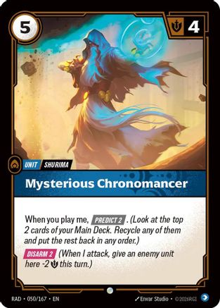 (050/167) Mysterious Chronomancer - Radiance Foil