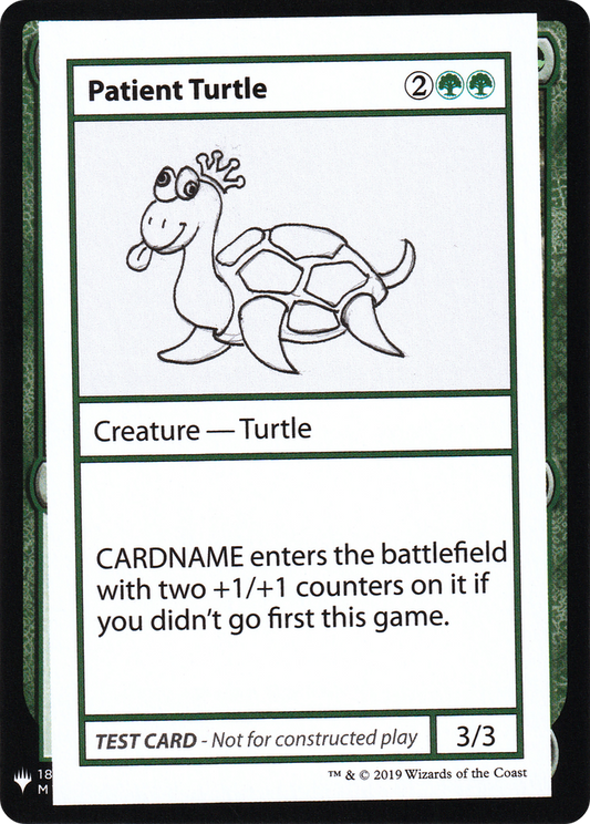 Patient Turtle (CMB1-082) - Mystery Booster Playtest Cards 2019