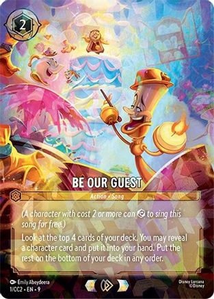 (001)  Be Our Guest - Disney Lorcana Promo Cards  Holofoil