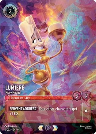 (004)  Lumiere - Fiery Friend - Disney Lorcana Promo Cards  Holofoil