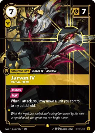 (133a/167) Jarvan IV, Royal Heir (Alternate Art) - Radiance Foil