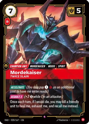 (020/167) Mordekaiser, Twice Slain - Radiance Foil
