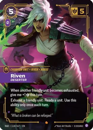 (114/167) Riven, Deserter - Radiance Foil