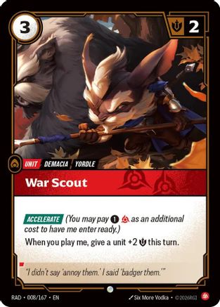(008/167) War Scout - Radiance Foil