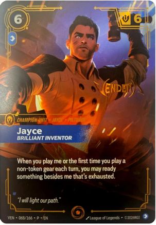 (068/166) Jayce, Brilliant Inventor - Riftbound Organized Play Promotional Cards Foil