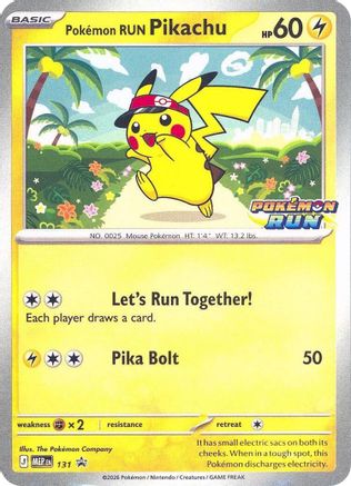 Pokemon Run Pikachu (131) - Southeast Asia Exclusives  - Promo