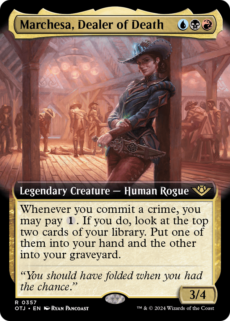 Marchesa, Dealer of Death (OTJ-357) - Outlaws of Thunder Junction: (Extended Art) Foil