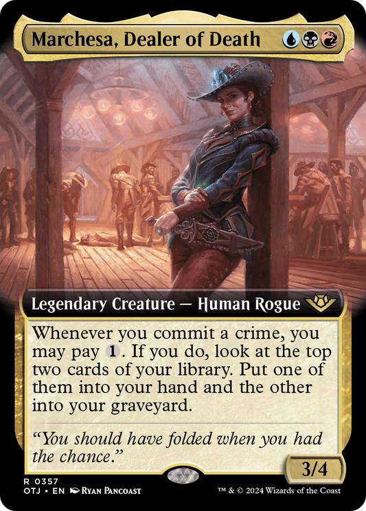 Marchesa, Dealer of Death (OTJ-357) - Outlaws of Thunder Junction: (Extended Art) Foil