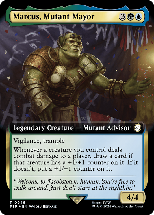 Marcus, Mutant Mayor (Extended Art) (Surge Foil) (PIP-946) - Fallout: (Extended Art) Foil