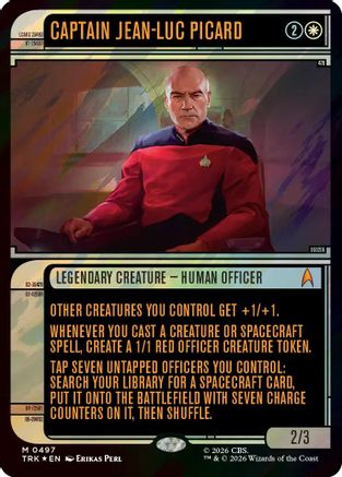 Captain Jean-Luc Picard (Showcase) (Surge Foil) (TRK-497) [Star Trek] Foil