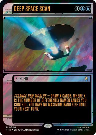 Deep Space Scan (Showcase) (Surge Foil) (TRK-504) [Star Trek] Foil
