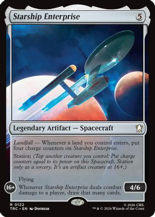 Starship Enterprise (Surge Foil) (TRC-122) [Commander: Star Trek] Foil