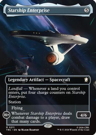 Starship Enterprise (Borderless) (TRC-211) [Commander: Star Trek] Foil