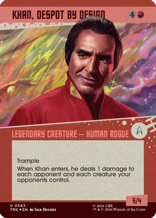 Khan, Despot by Design (Showcase) (Surge Foil) (TRK-543) [Star Trek] Foil